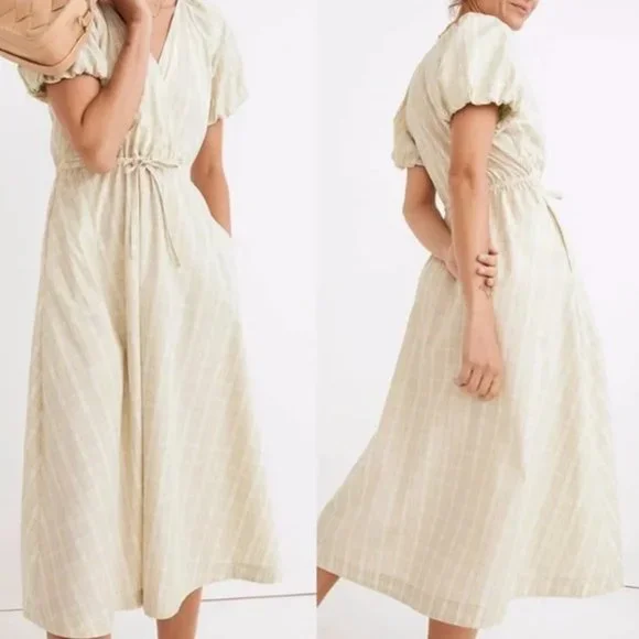 midi white off shoulder dress Petal & Pup Women's Charmed Asymmetric Dress - White